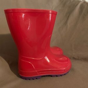 Rain boots - pink with purple sole